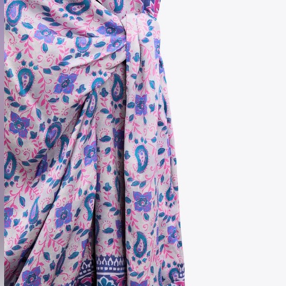 ZARA PRINTED WRAP DRESS - Picture 10 of 10